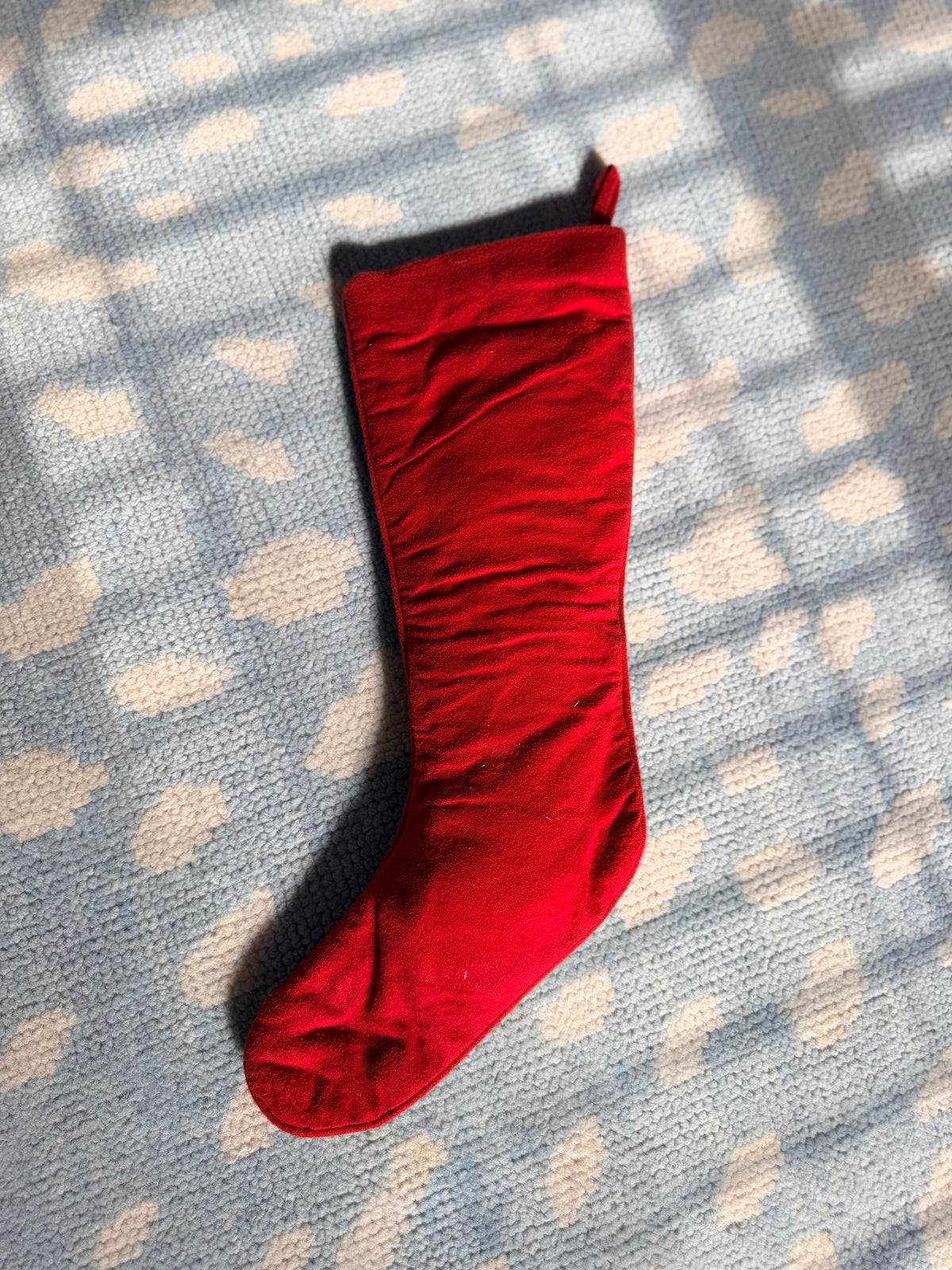 Santa’s Sleigh Needlepoint Stocking
