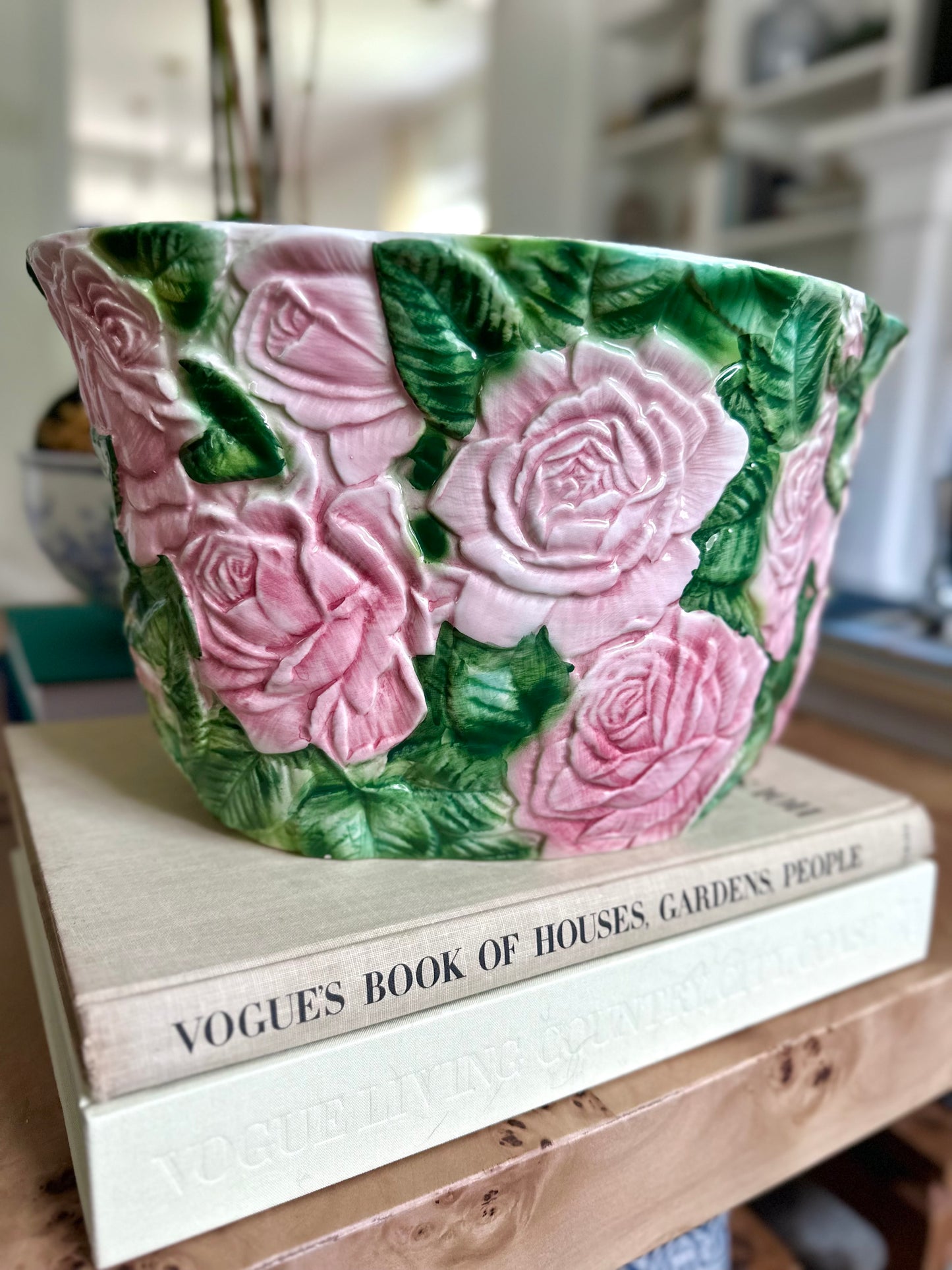 Vintage Italian Rose cachepot
