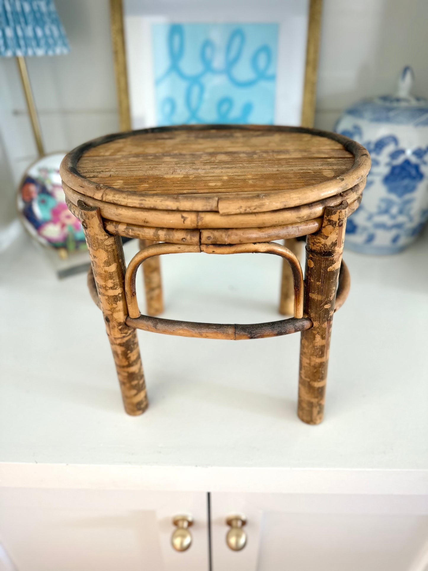 Burnt bamboo riser