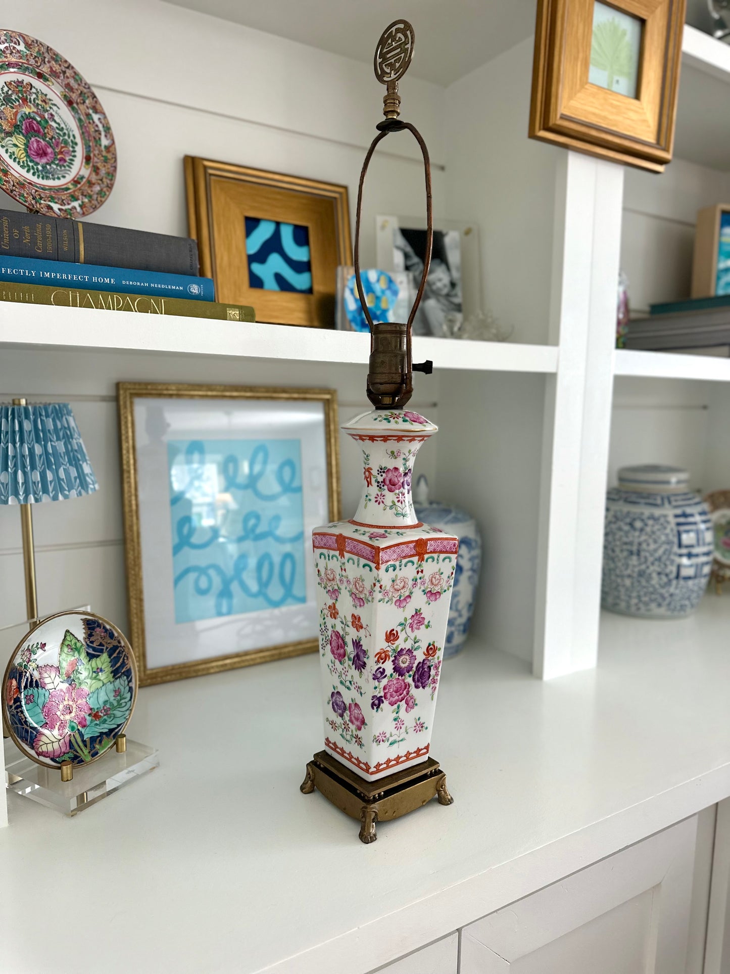 Antique Famille Rose Lamp