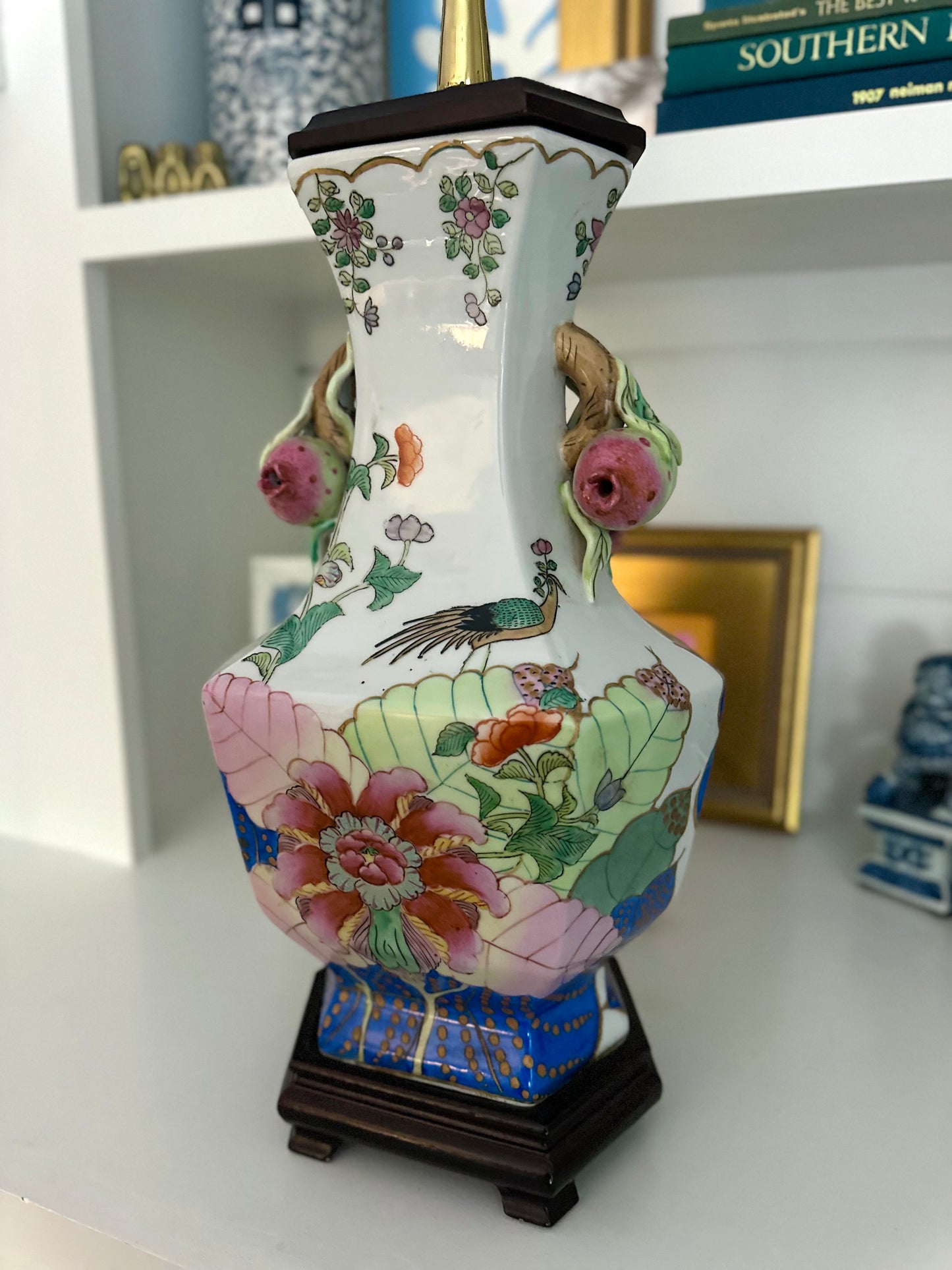 chinoiserie Tobacco Leaf lamp