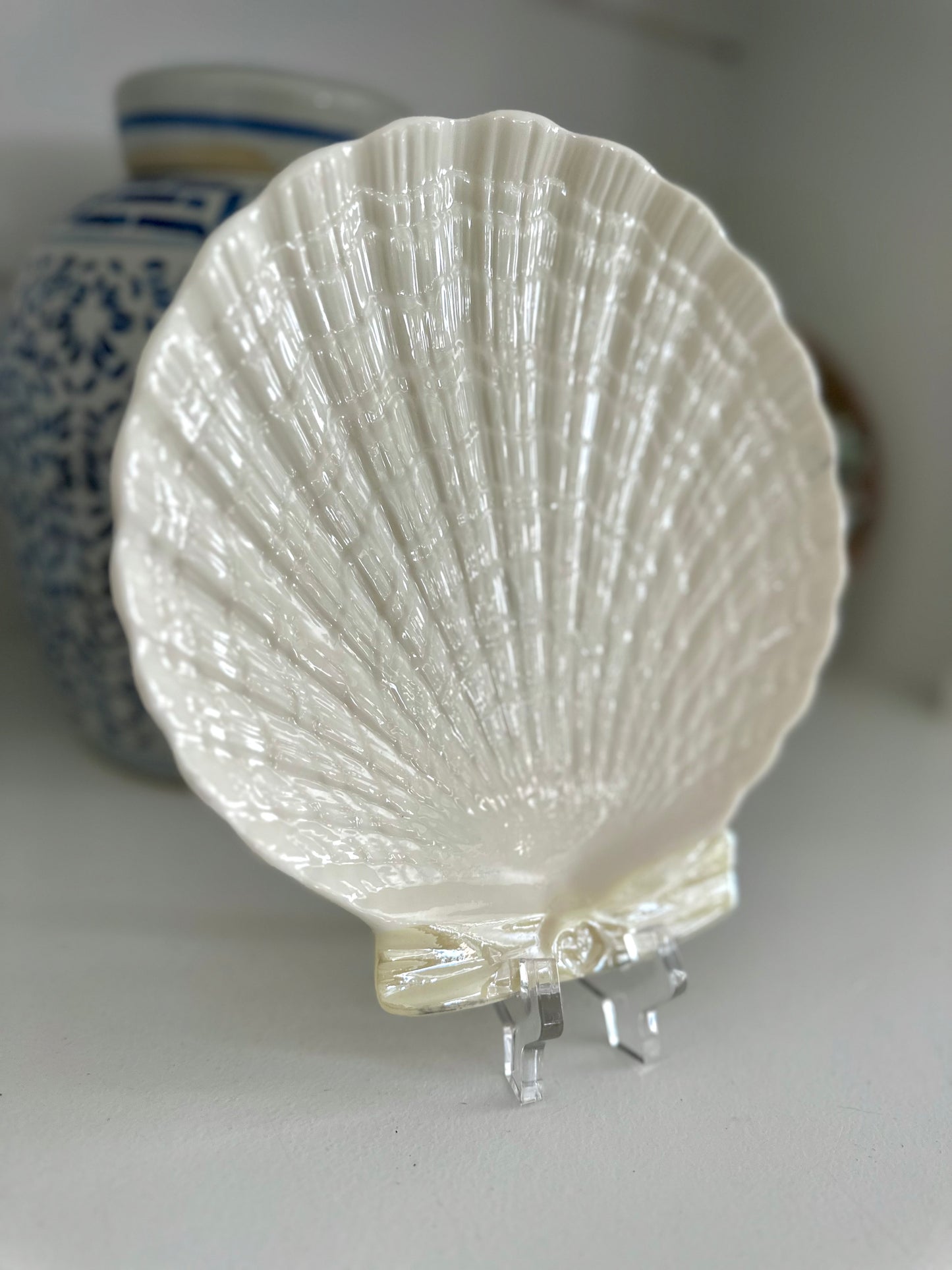 Vintage Belleek Shell Plate