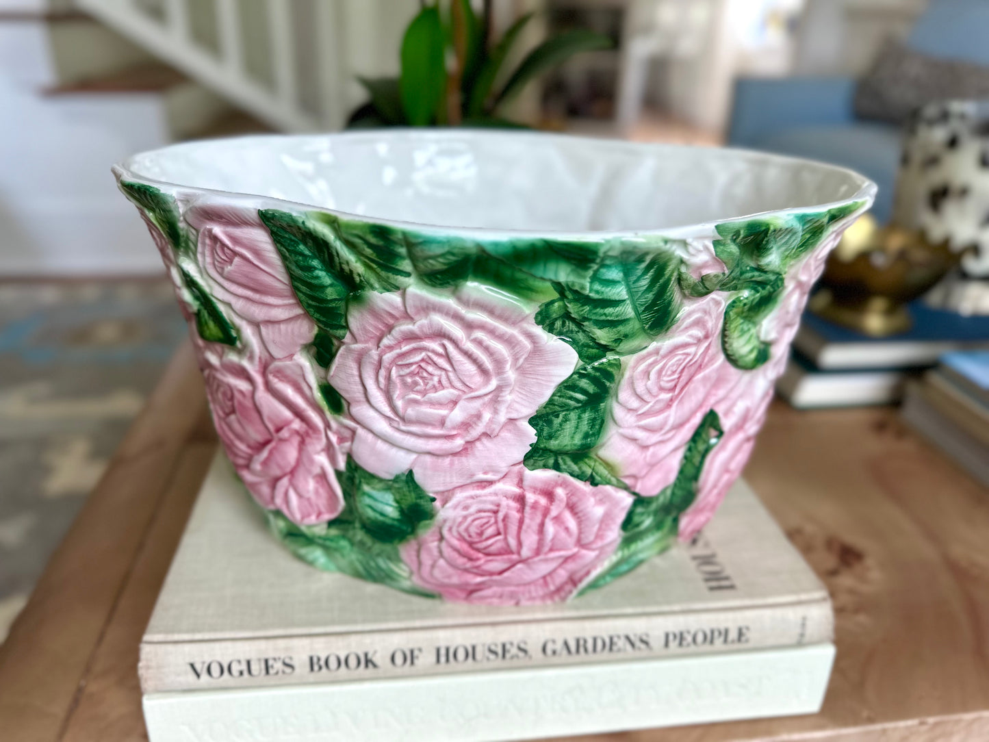 Vintage Italian Rose cachepot
