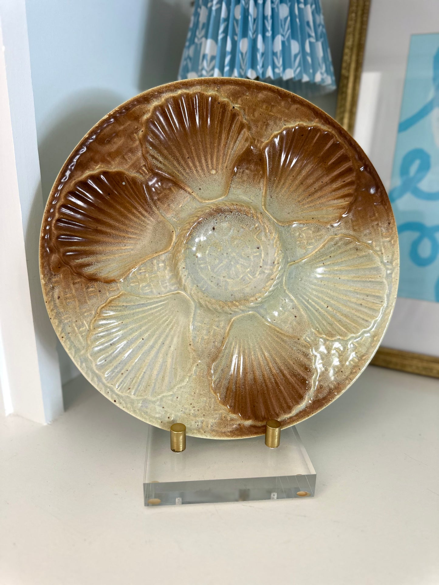Vintage French Oyster Plate