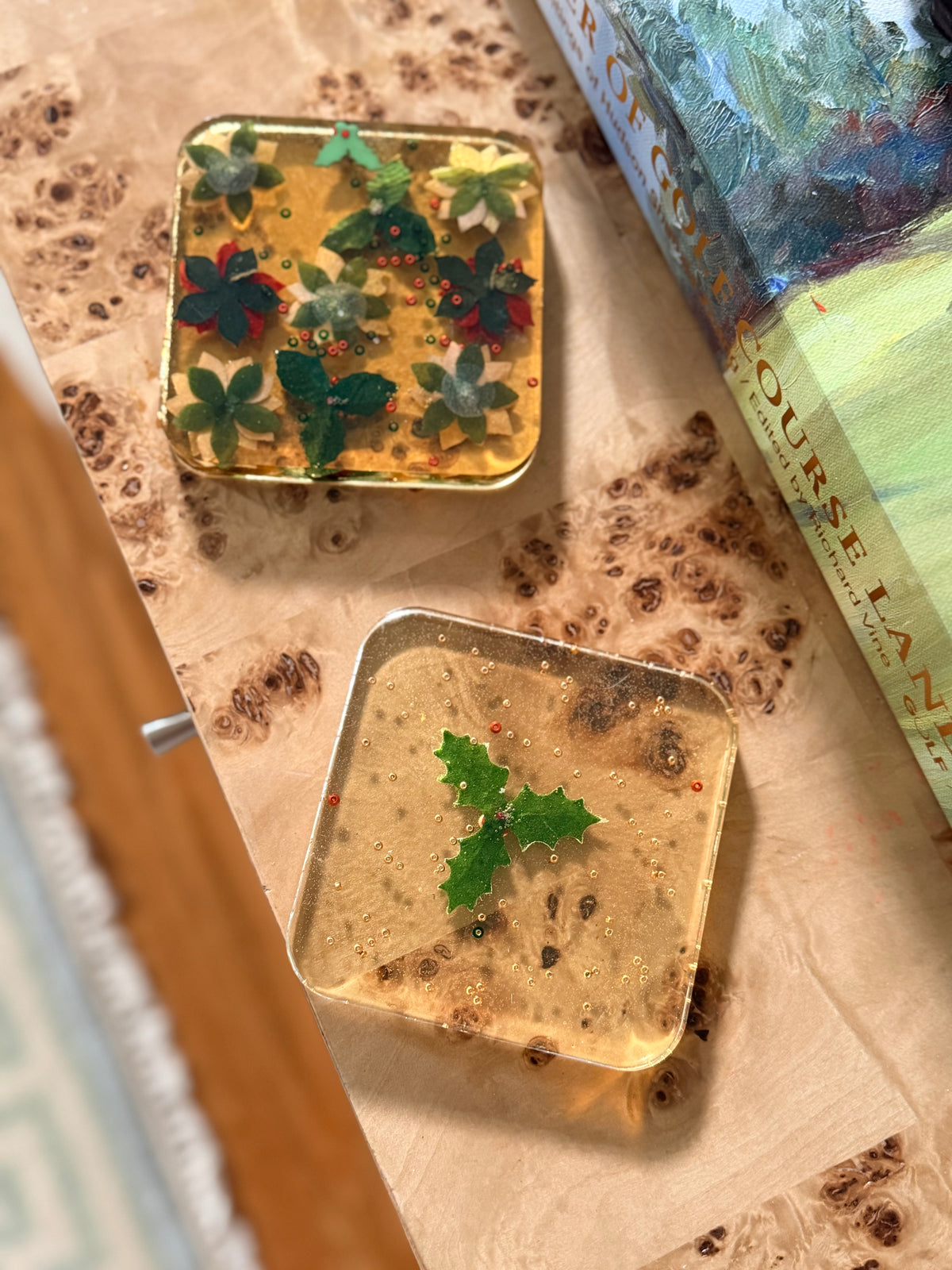 Christmas Resin Coaster Set