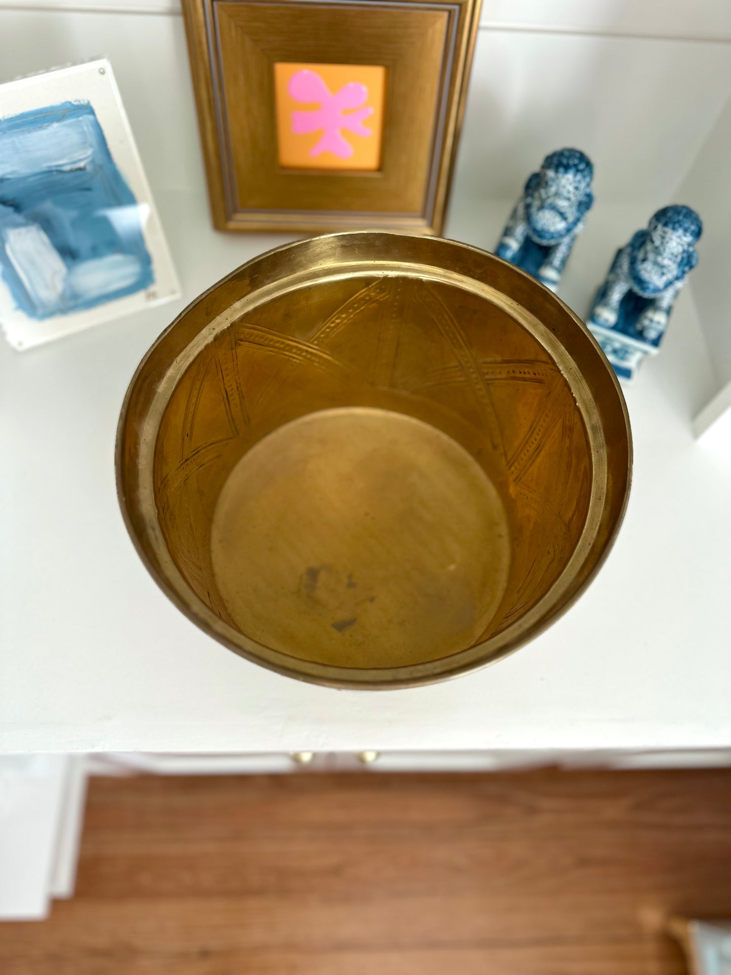 Vintage Brass Handled Planter