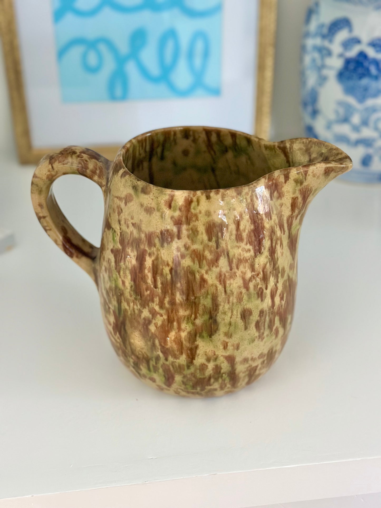 Morton Pottery Splatter-ware Pitcher