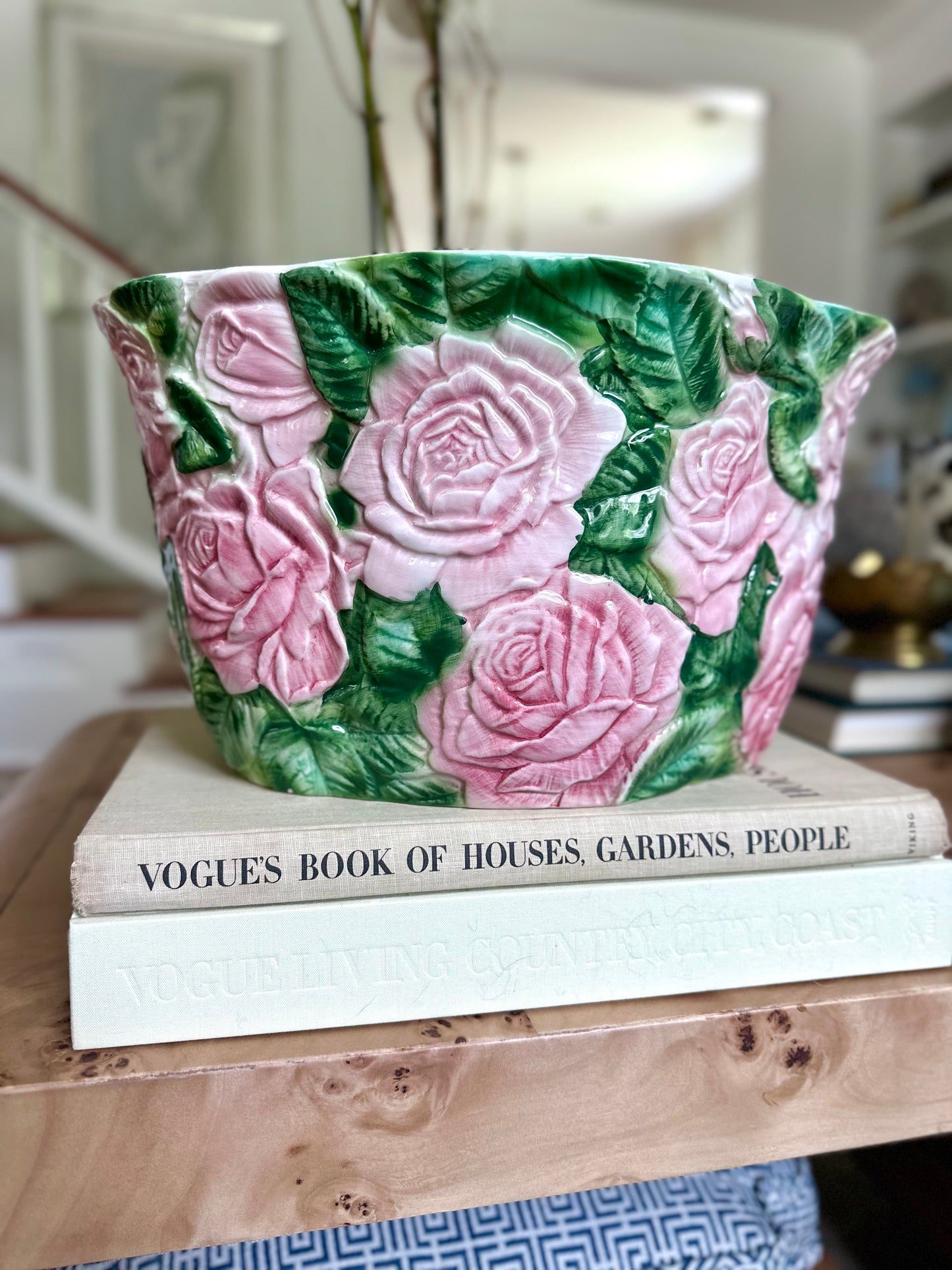 Vintage Italian Rose cachepot