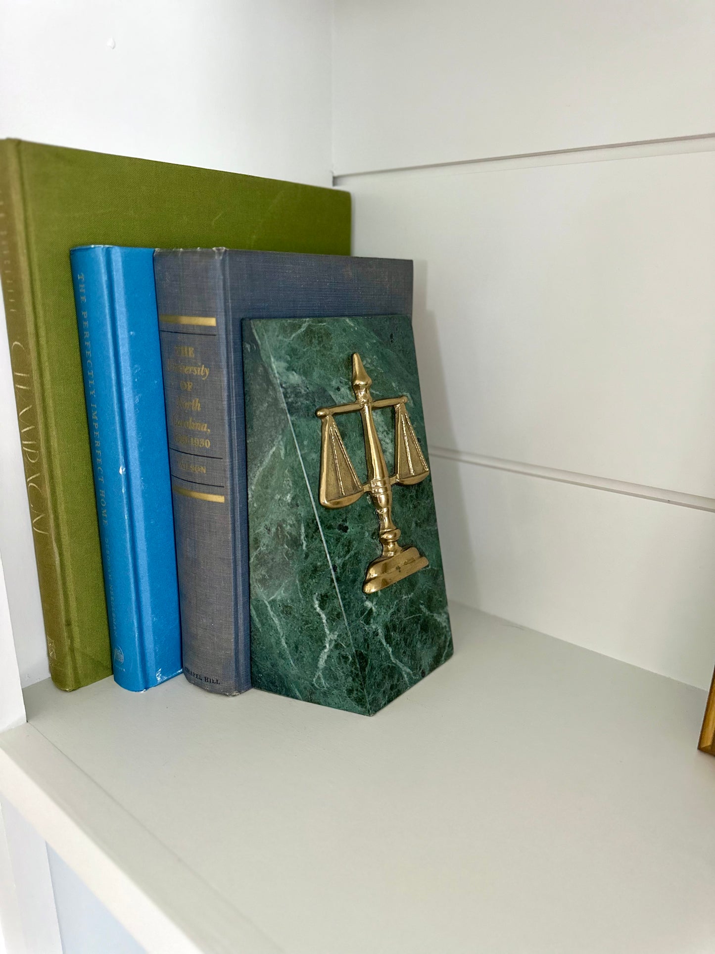 Vintage Scales of Justice Marble Bookend