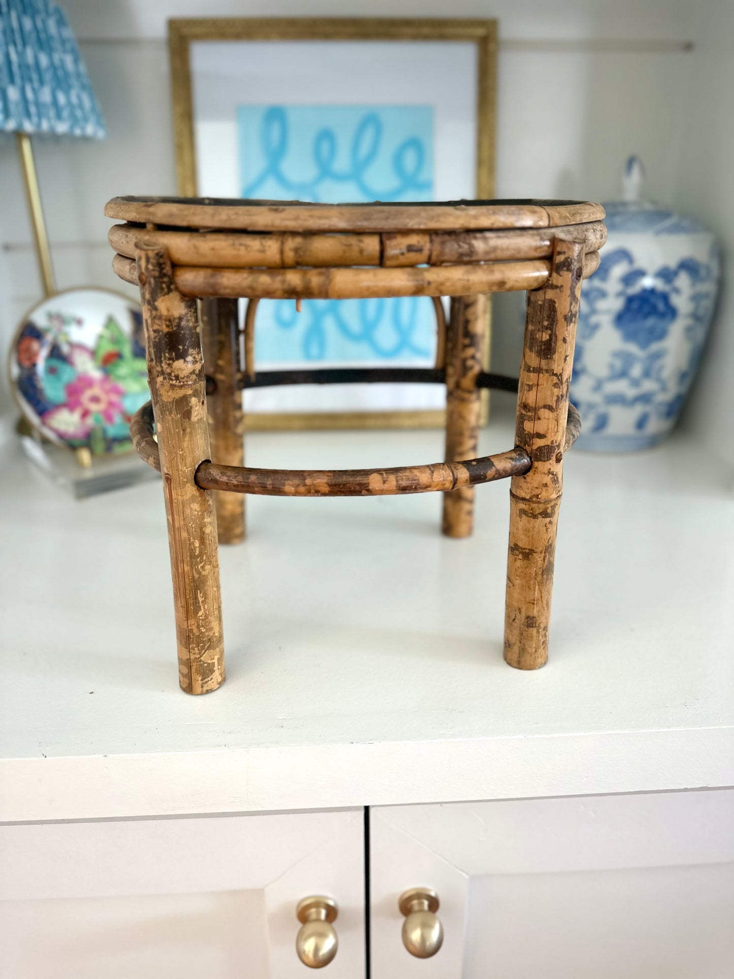 Burnt bamboo riser