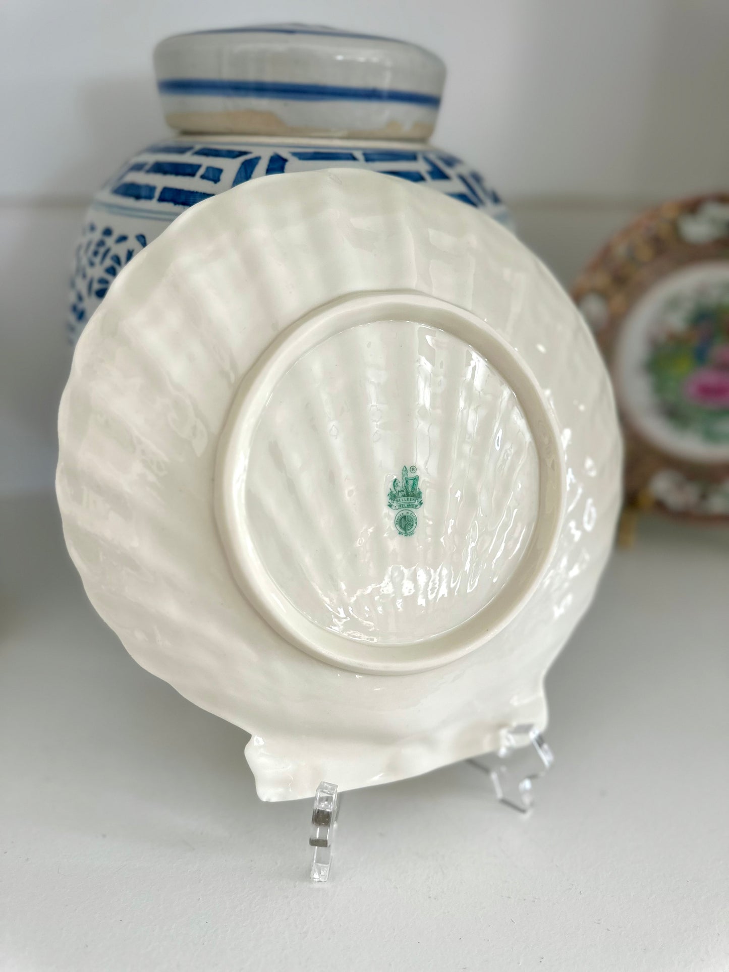 Vintage Belleek Shell Plate