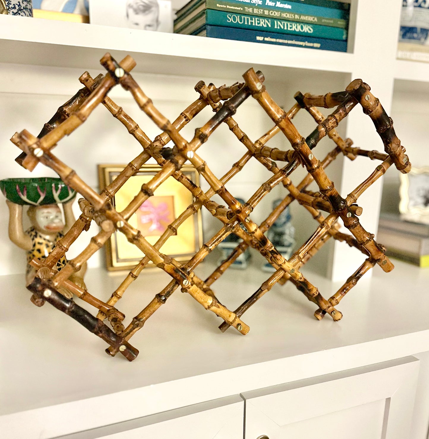 Burnt Bamboo Wine Rack