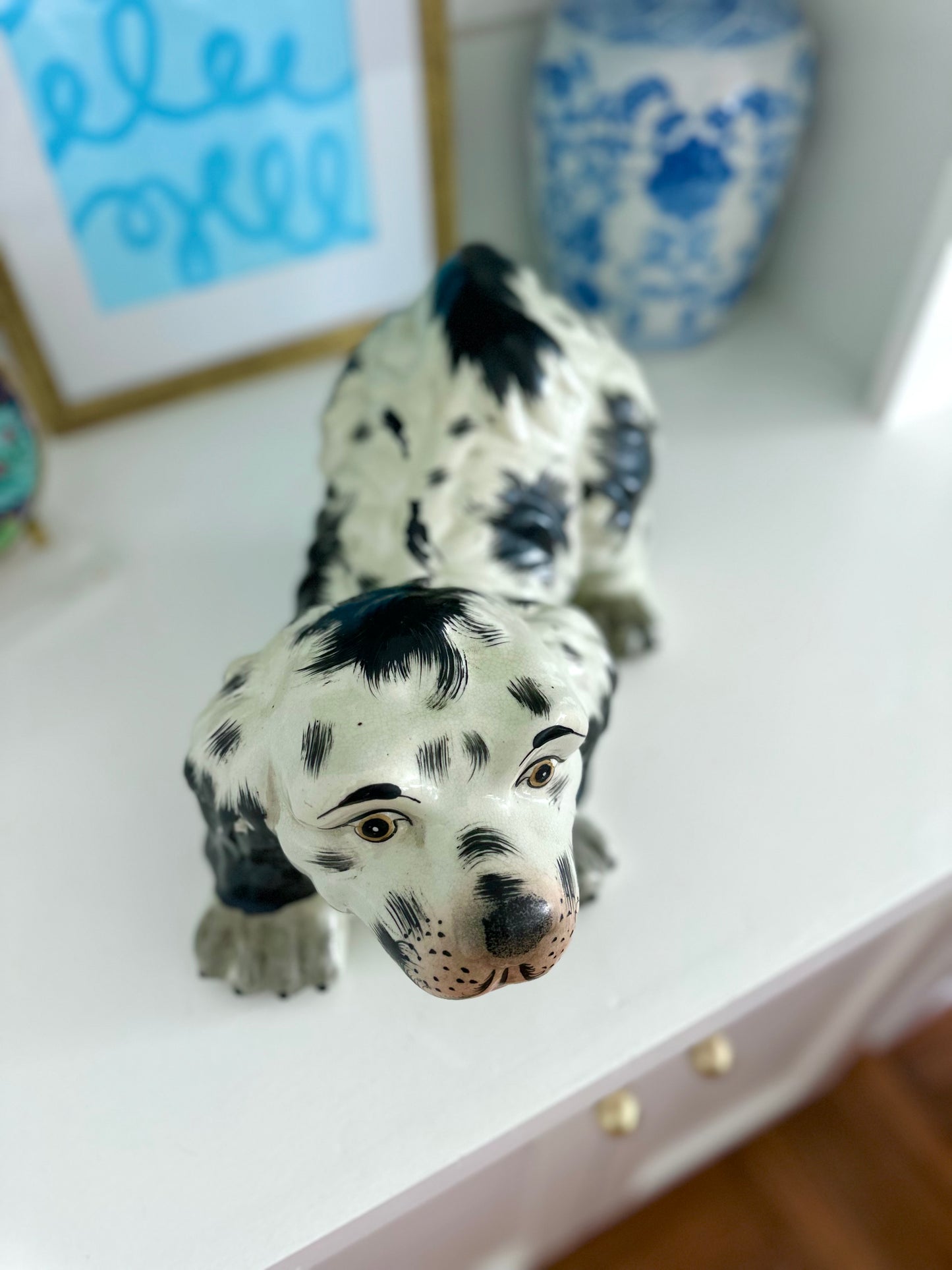 Large Staffordshire dog statue