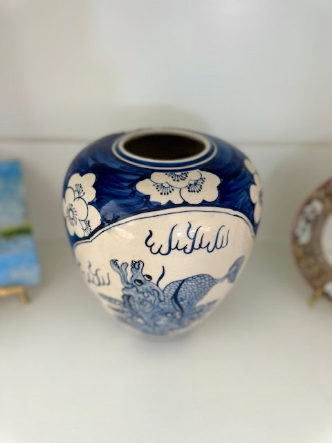 Blue & White Chinoiserie Vase