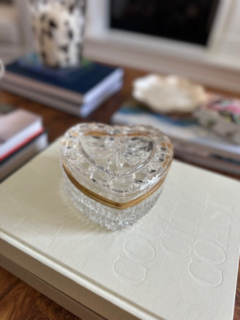 Cut Crystal Heart Shaped Casket