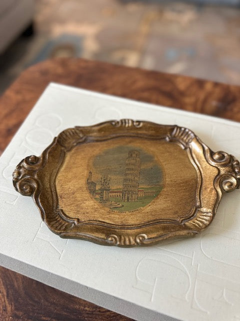 Florentine Tray with Tower of Pisa Detailing