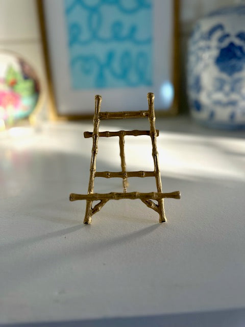 Brass Faux Bamboo Easel