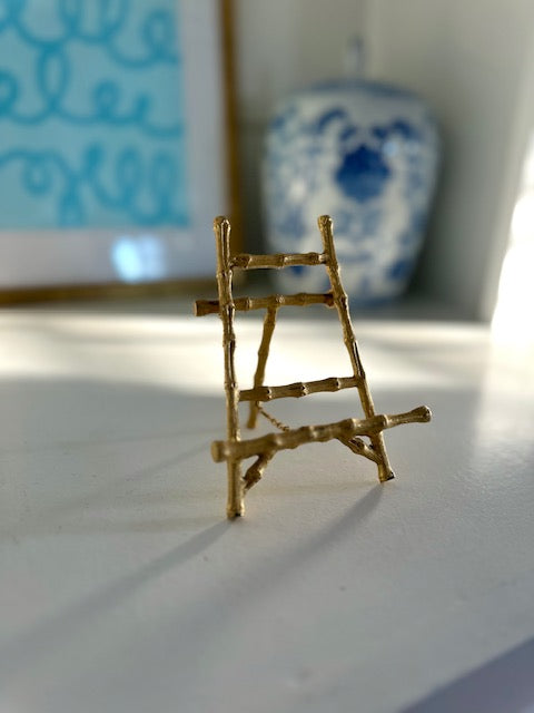 Brass Faux Bamboo Easel