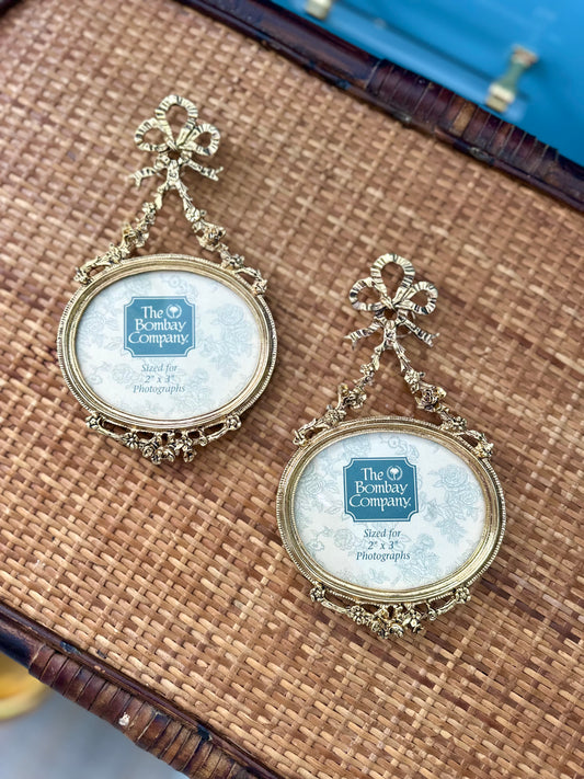 Gold Bow Bombay & Co Picture Frame Pair