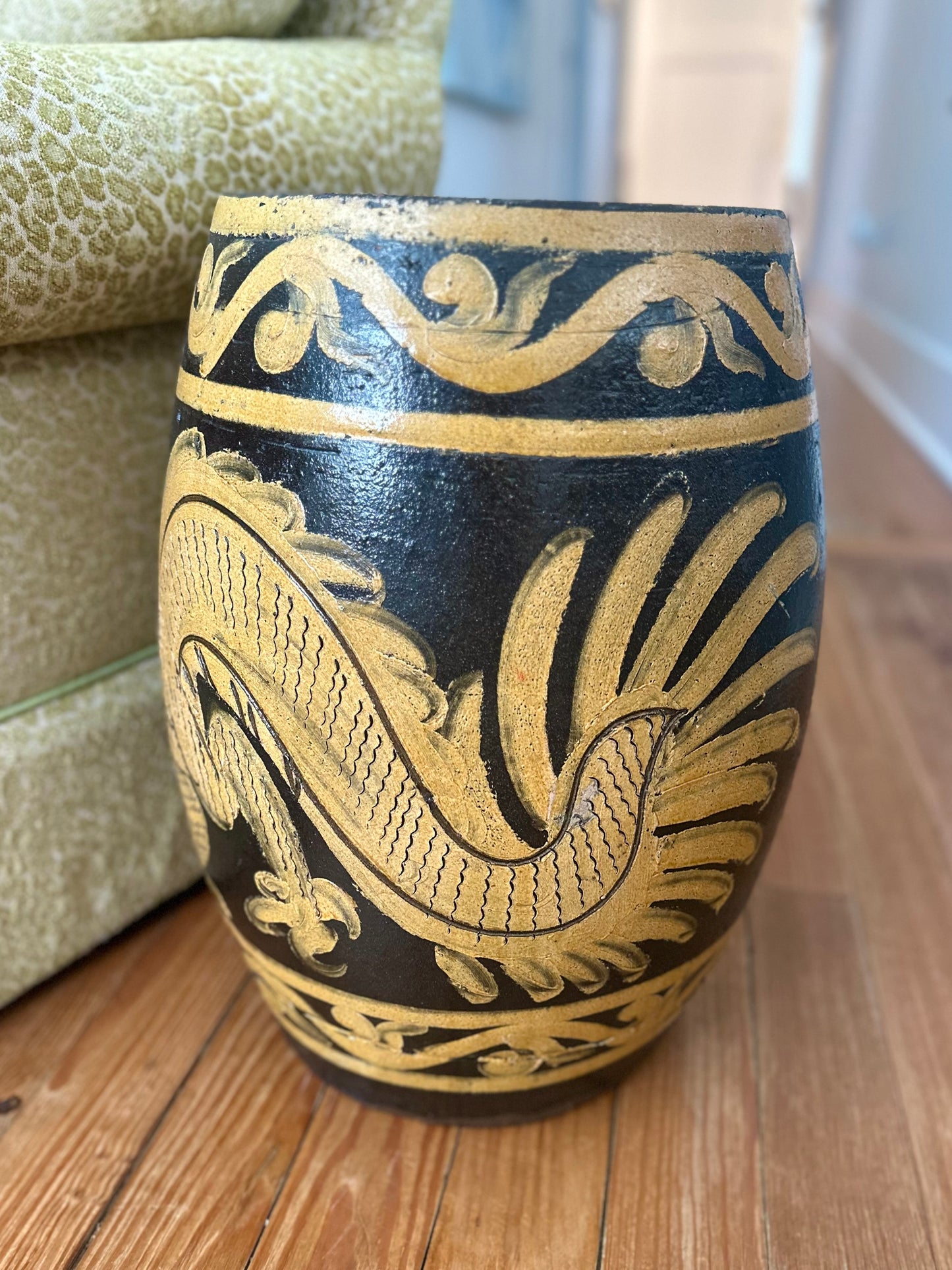 Antique Dragon Terracotta Garden Stool
