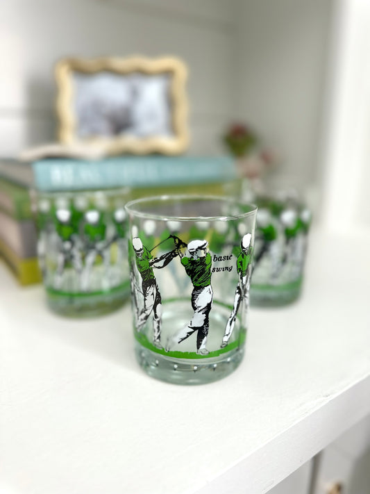 Vintage Golf Rocks Glasses