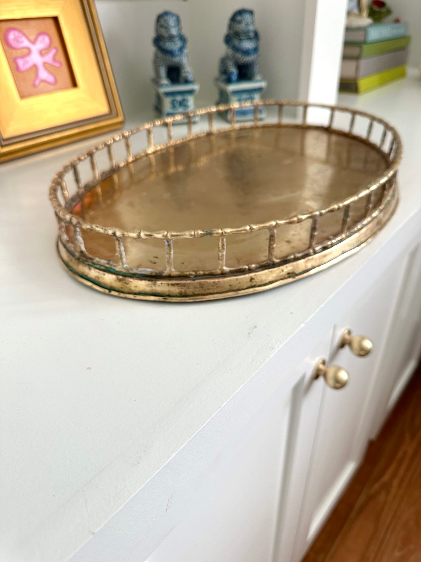 Brass Faux Bamboo Tray