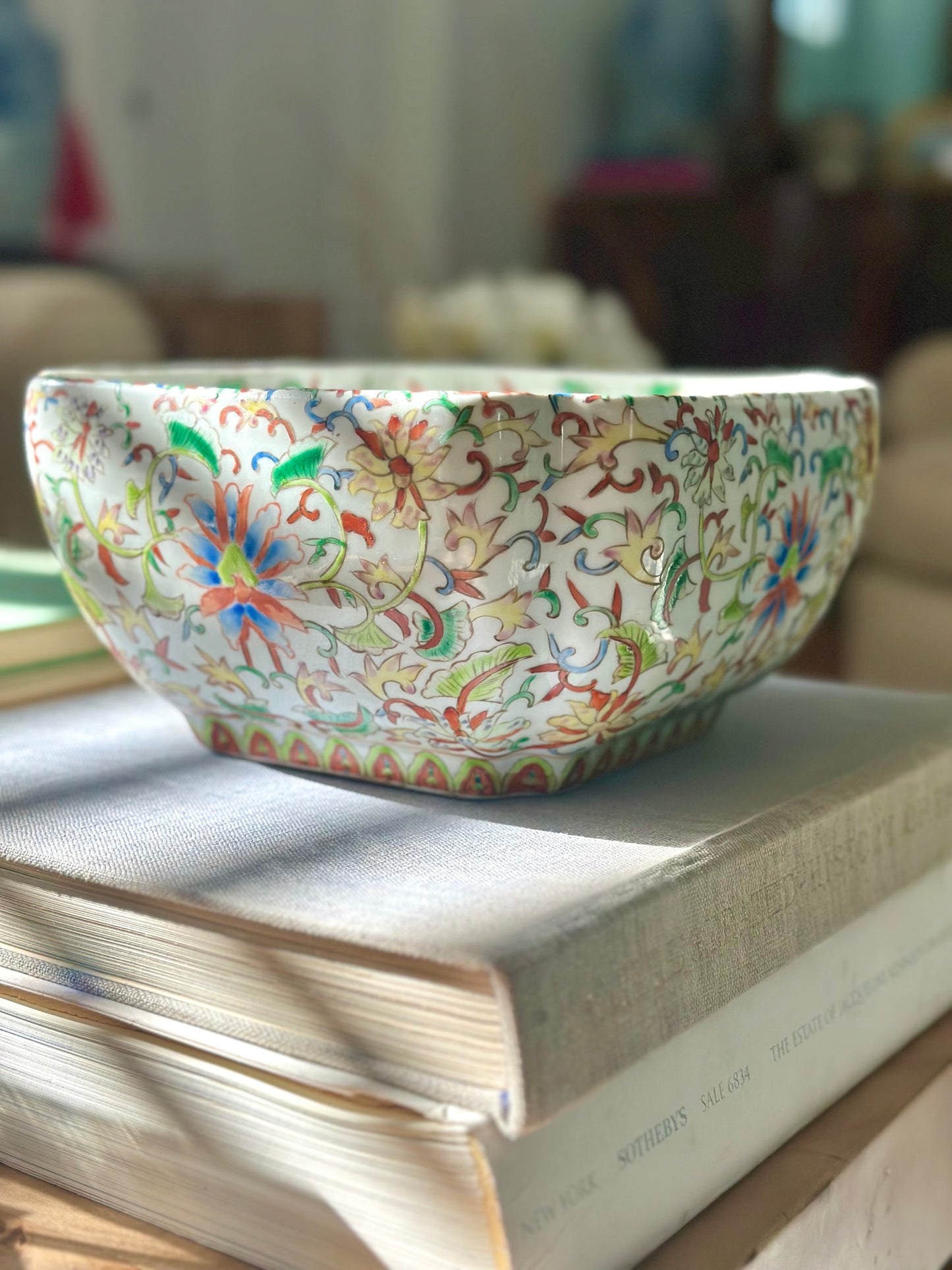 Famille Rose Floral Bowl