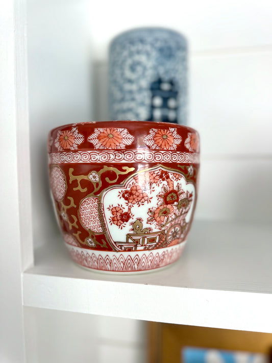Gold Imari Cachepot