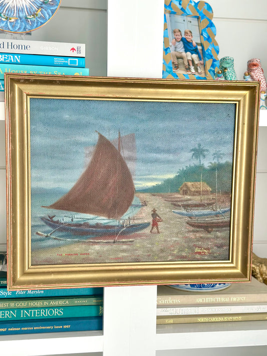 “The Morning Catch” Oil on Board