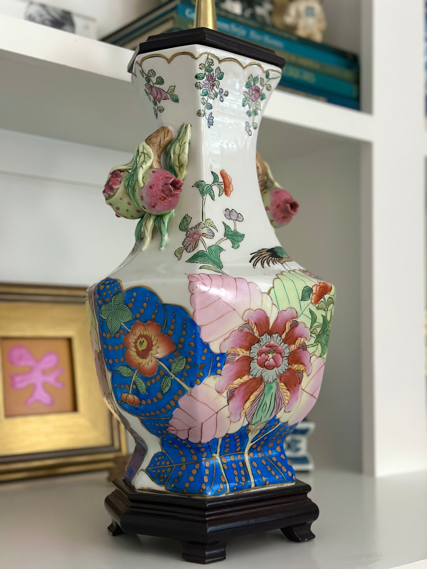 chinoiserie Tobacco Leaf lamp