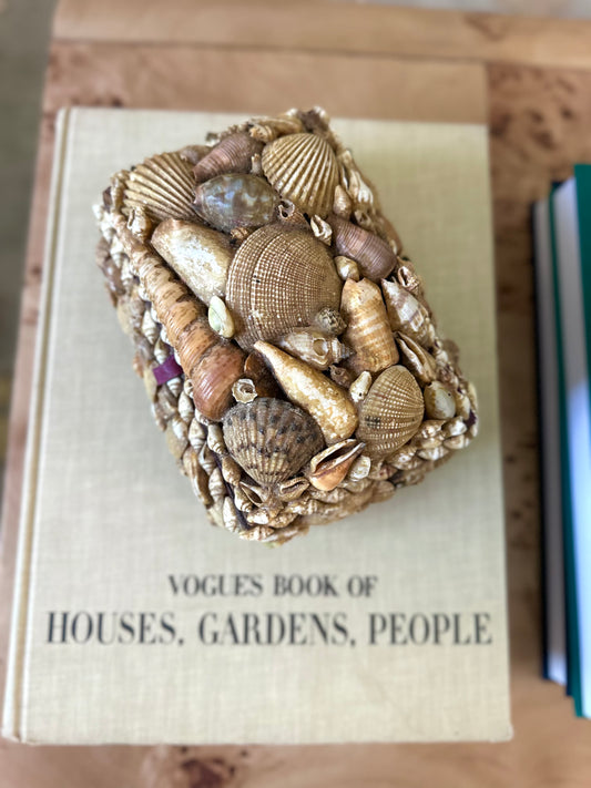 Vintage handcrafted shell box