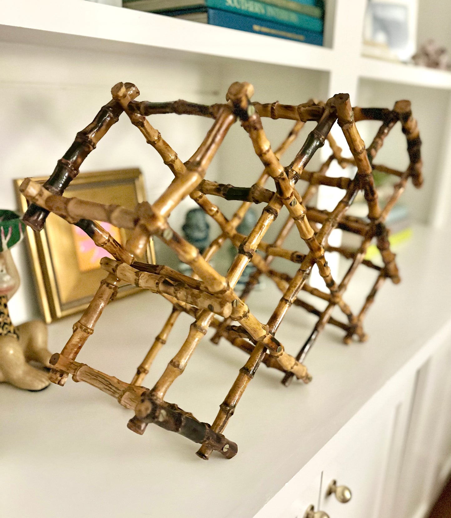 Burnt Bamboo Wine Rack