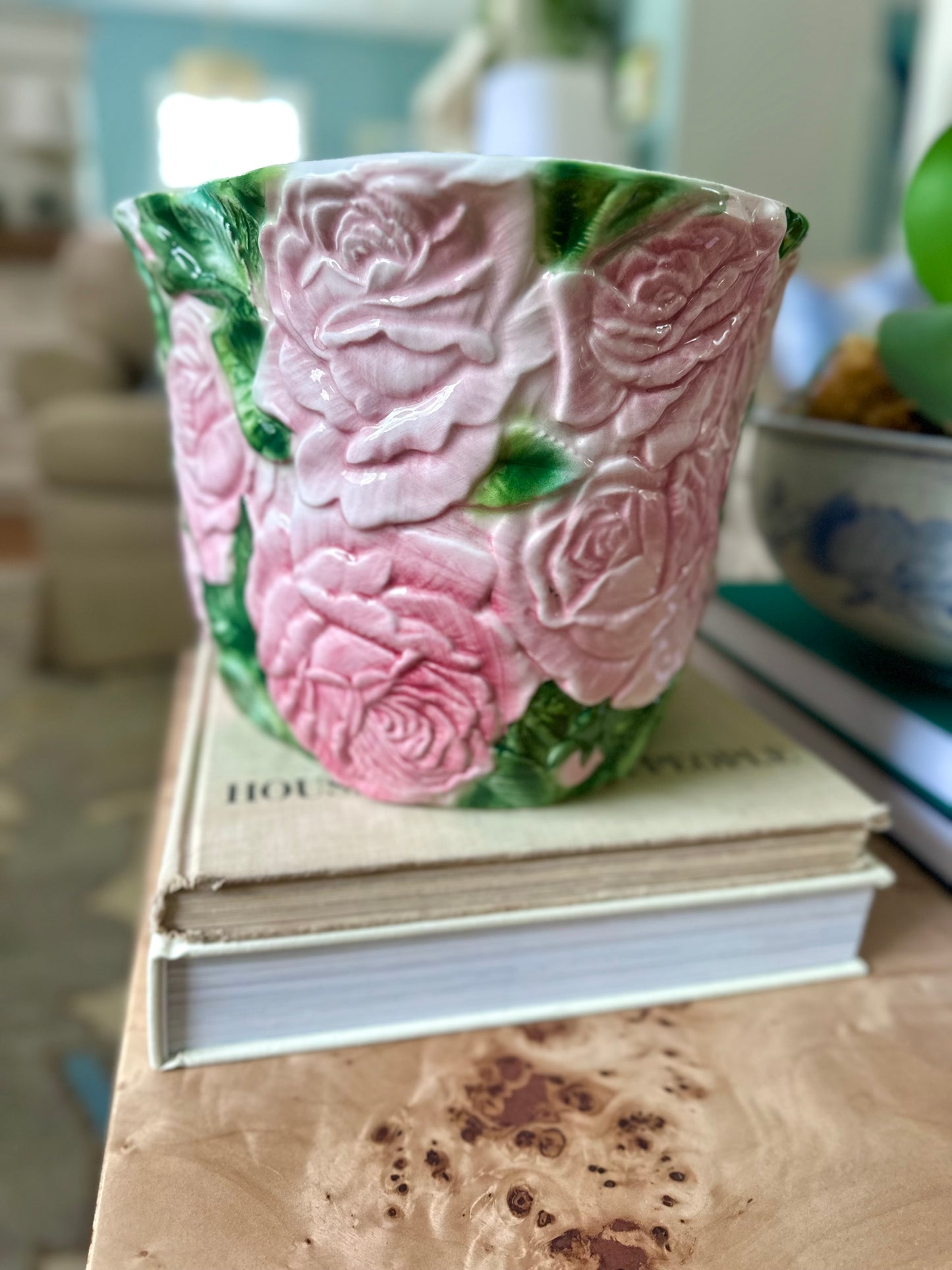Vintage Italian Rose cachepot