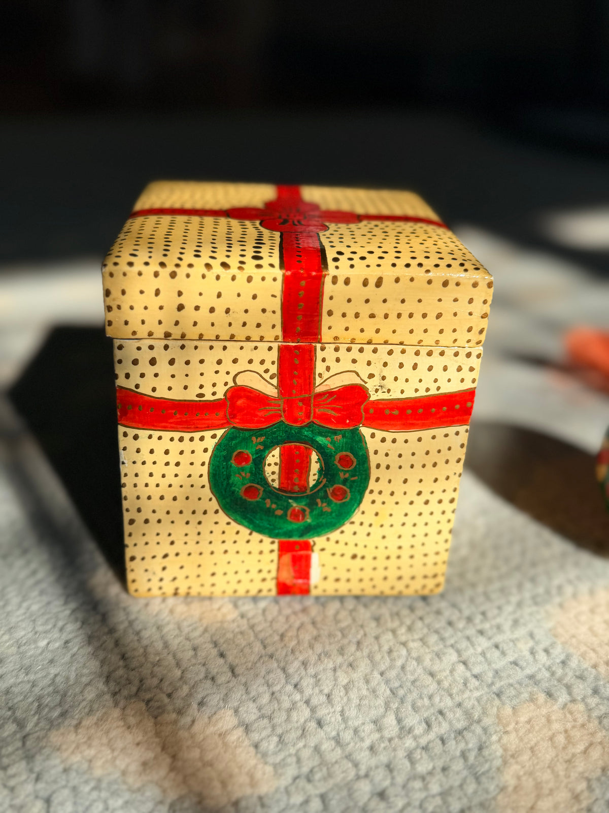 Hand painted Christmas Ornament with Matching Box