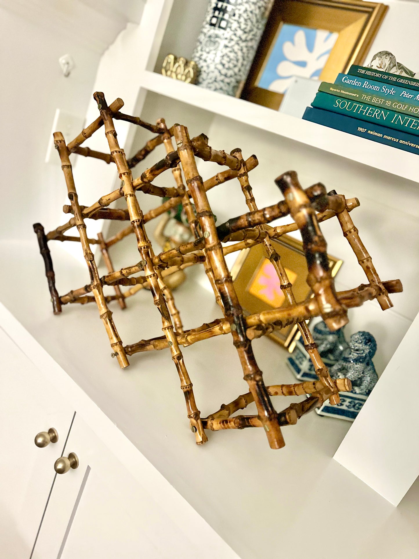 Burnt Bamboo Wine Rack