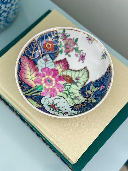 Vintage Tobacco Leaf Shallow Bowl