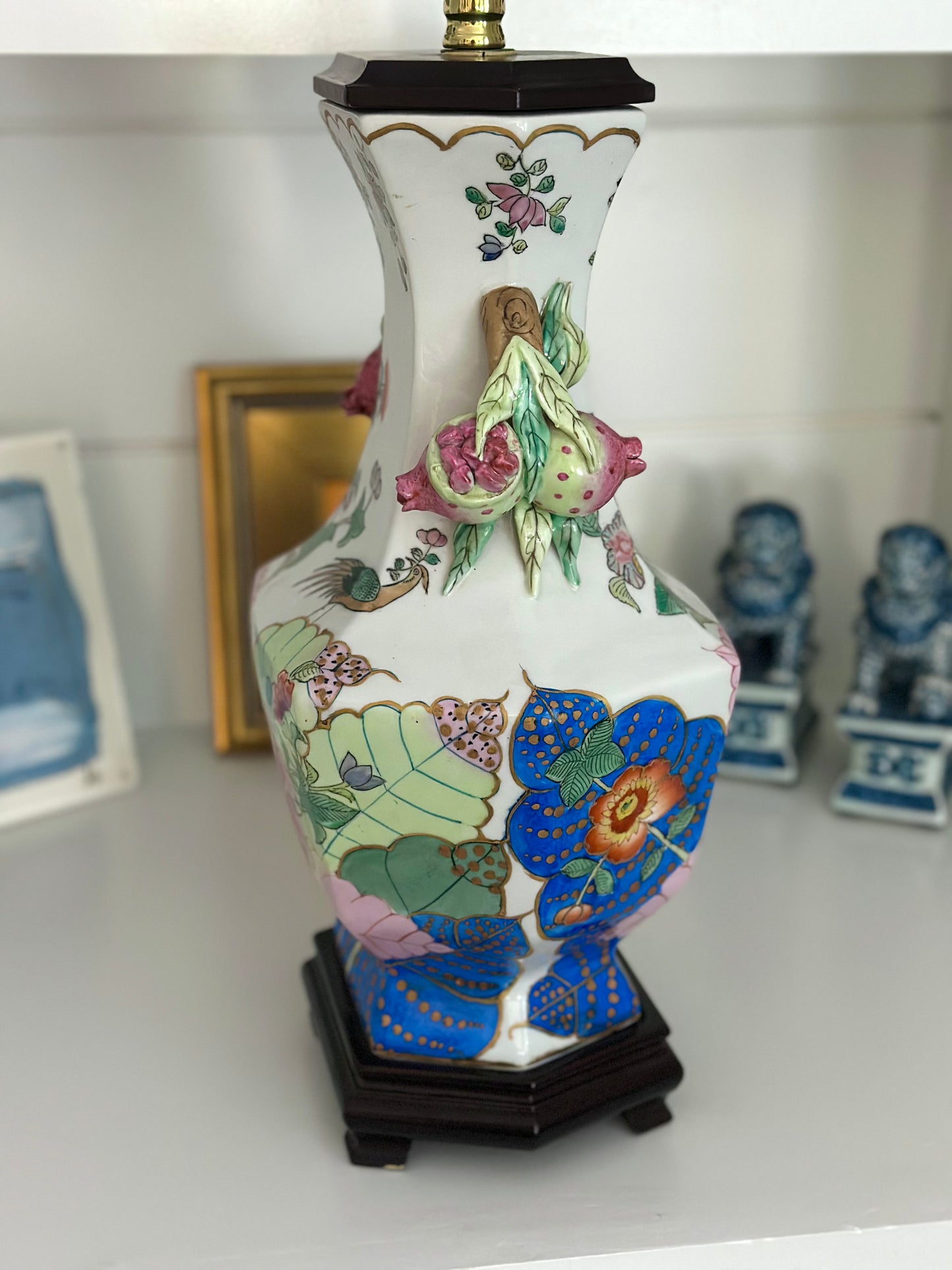 chinoiserie Tobacco Leaf lamp