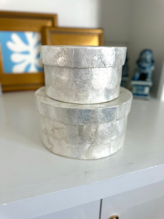 Capiz nesting boxes