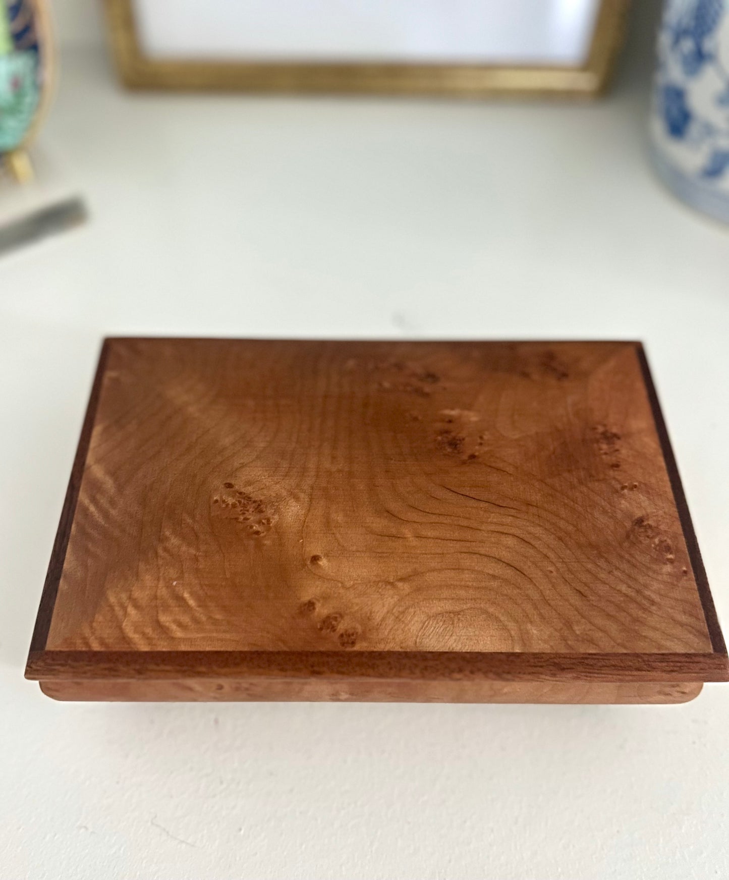 Vintage Burlwood Jewelry Music Box