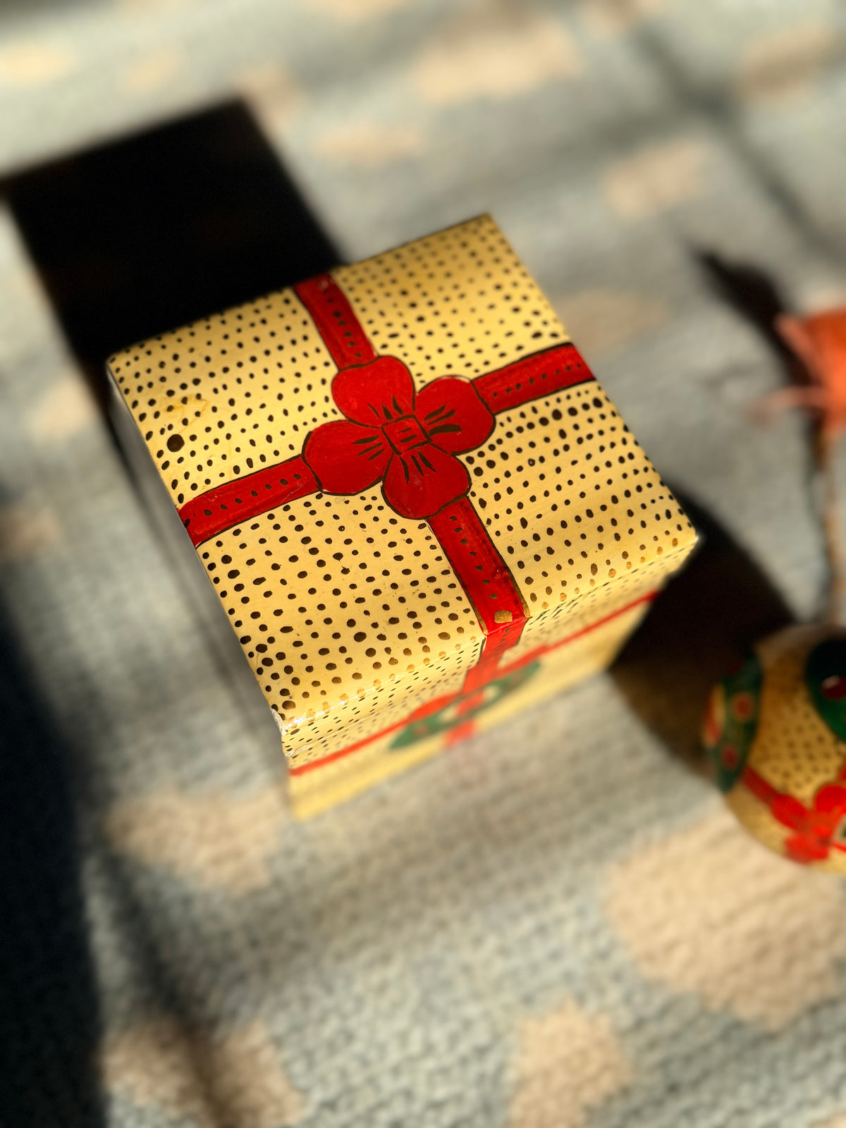 Hand painted Christmas Ornament with Matching Box