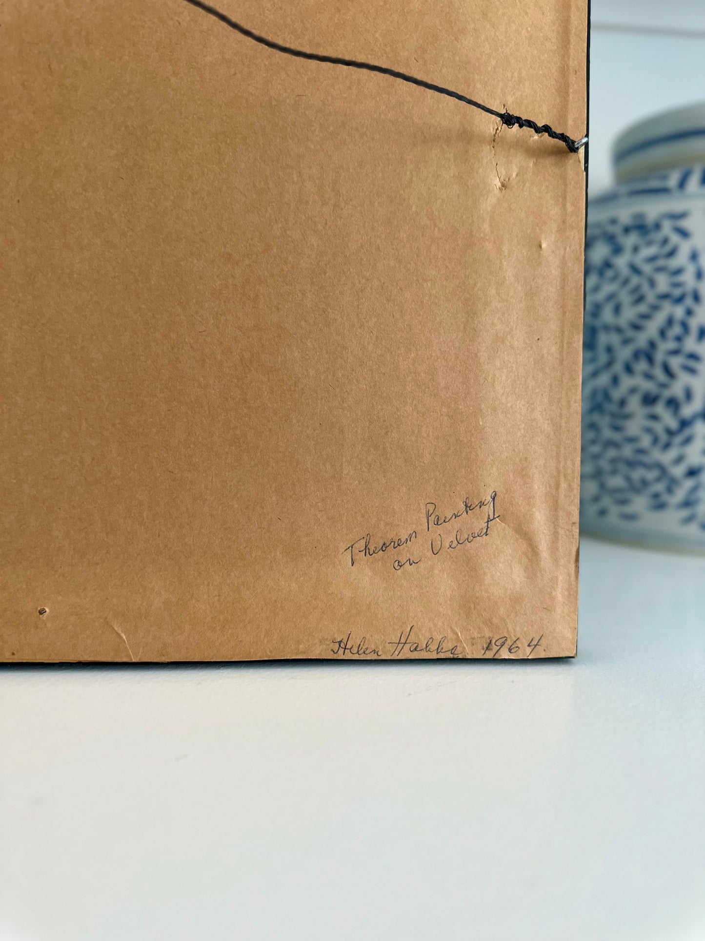 vintage duck art on velvet