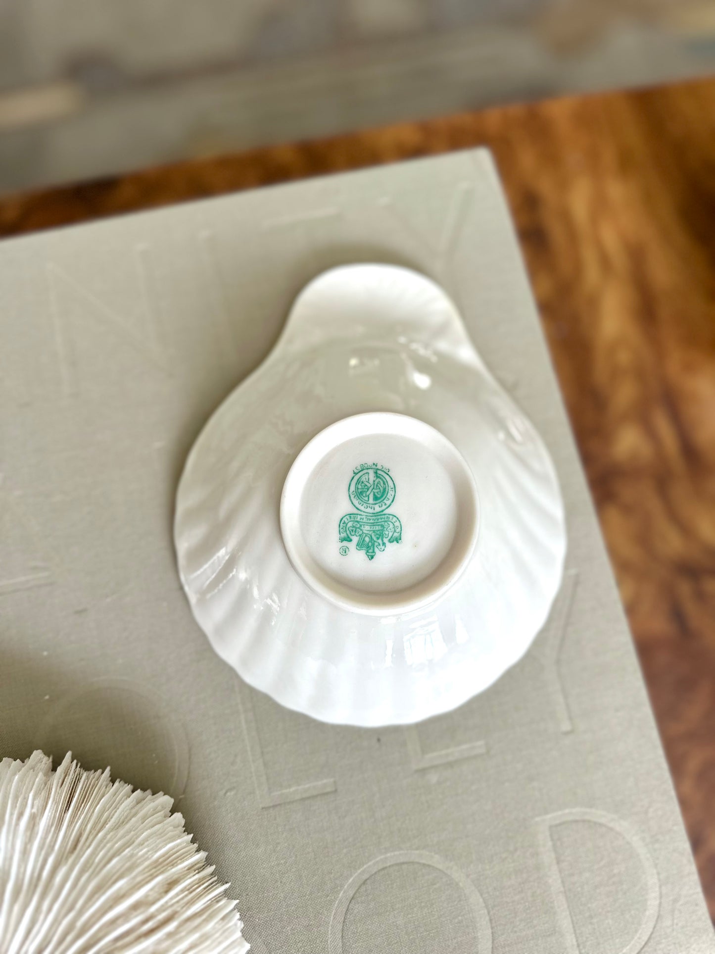 Vintage Belleek Shell Dish
