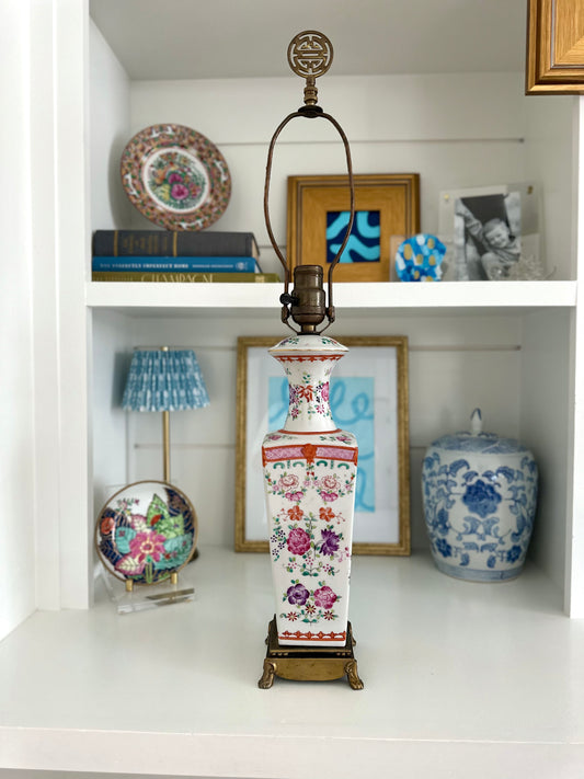 Antique Famille Rose Lamp