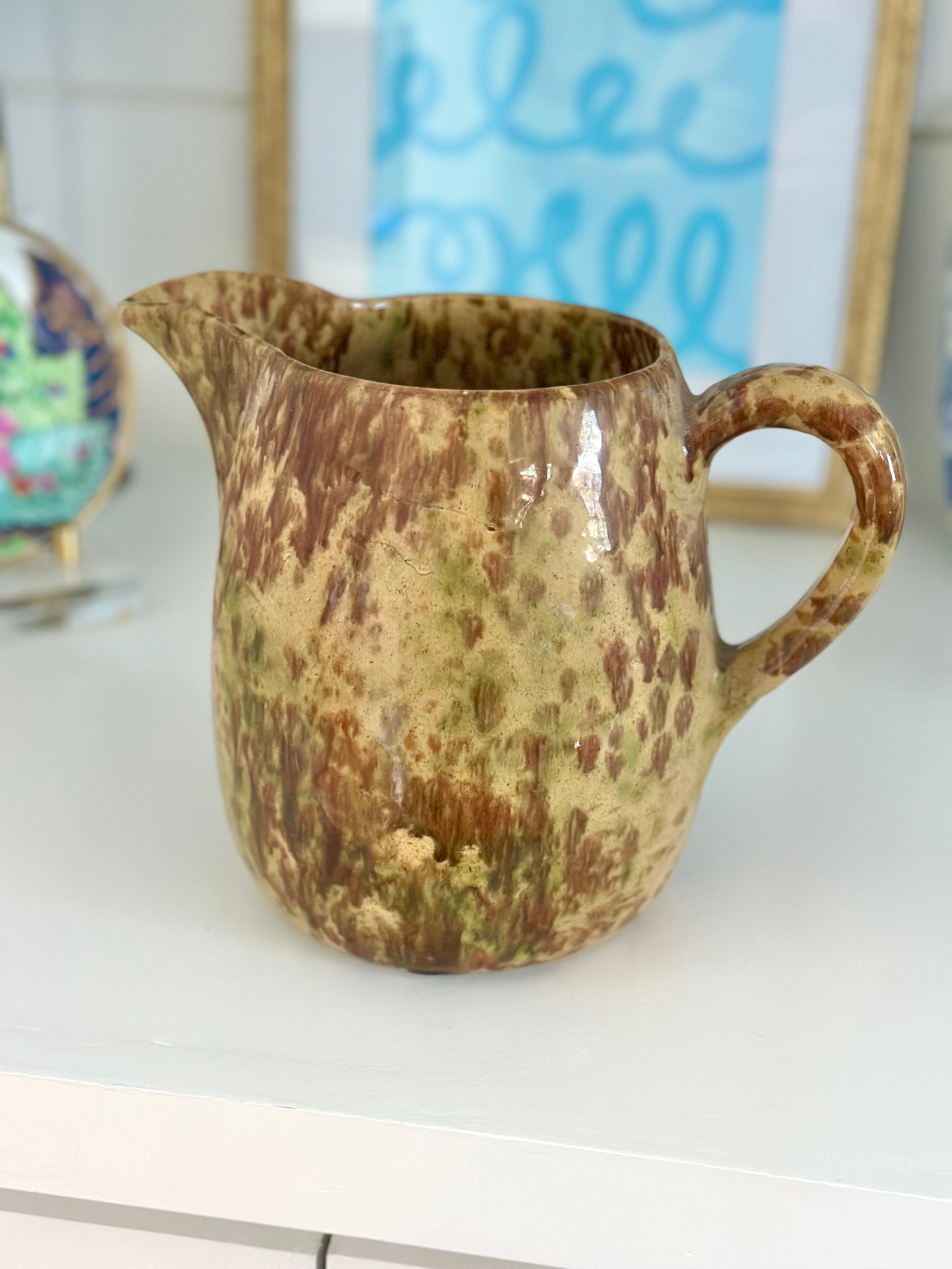 Morton Pottery Splatter-ware Pitcher