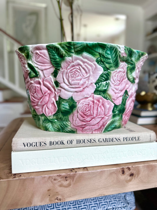 Vintage Italian Rose cachepot