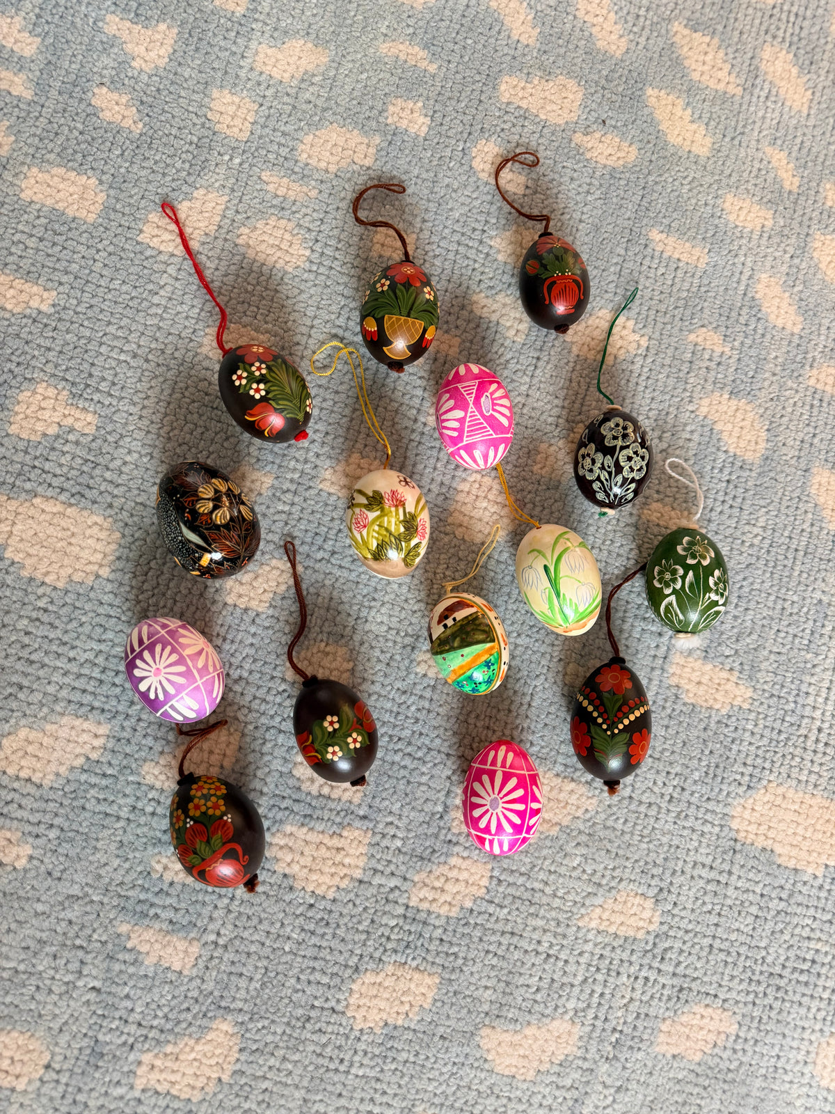 Vintage Hand Painted Egg Set