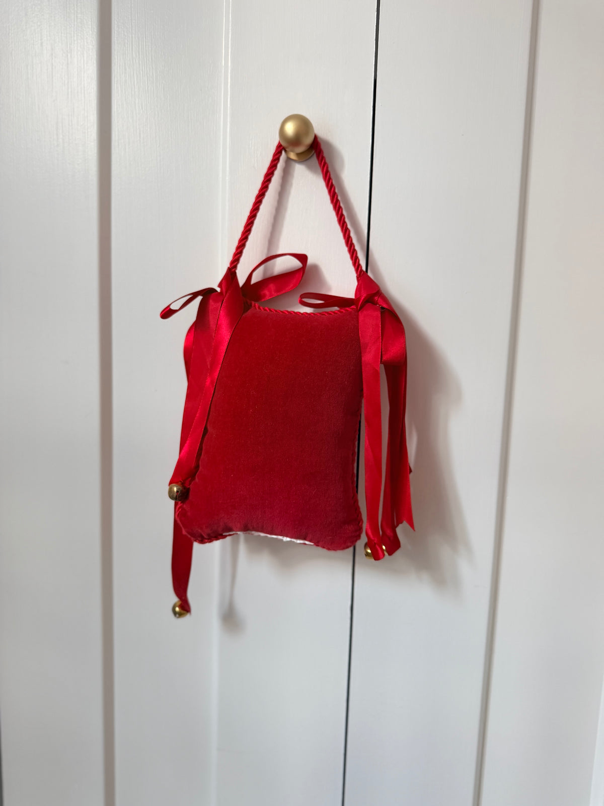 Beachy Needlepoint Christmas Door Hanger