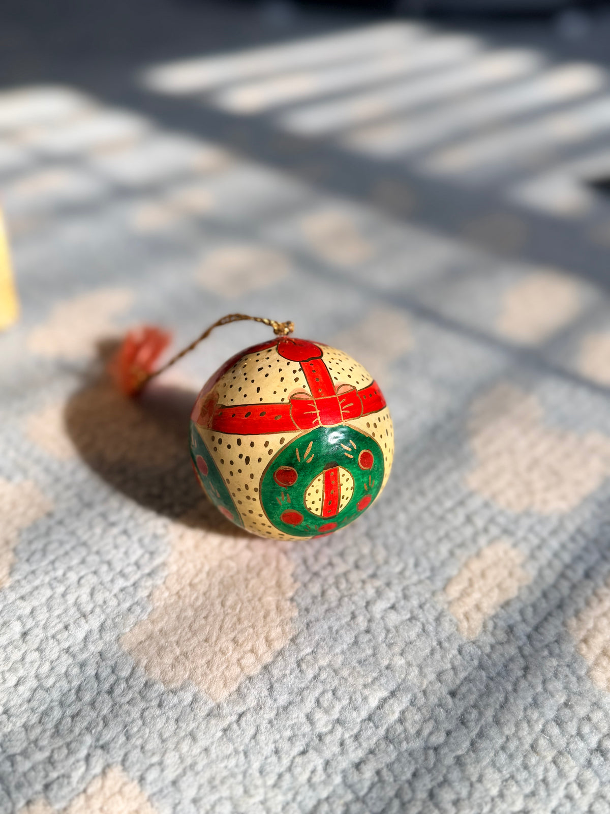 Hand painted Christmas Ornament with Matching Box