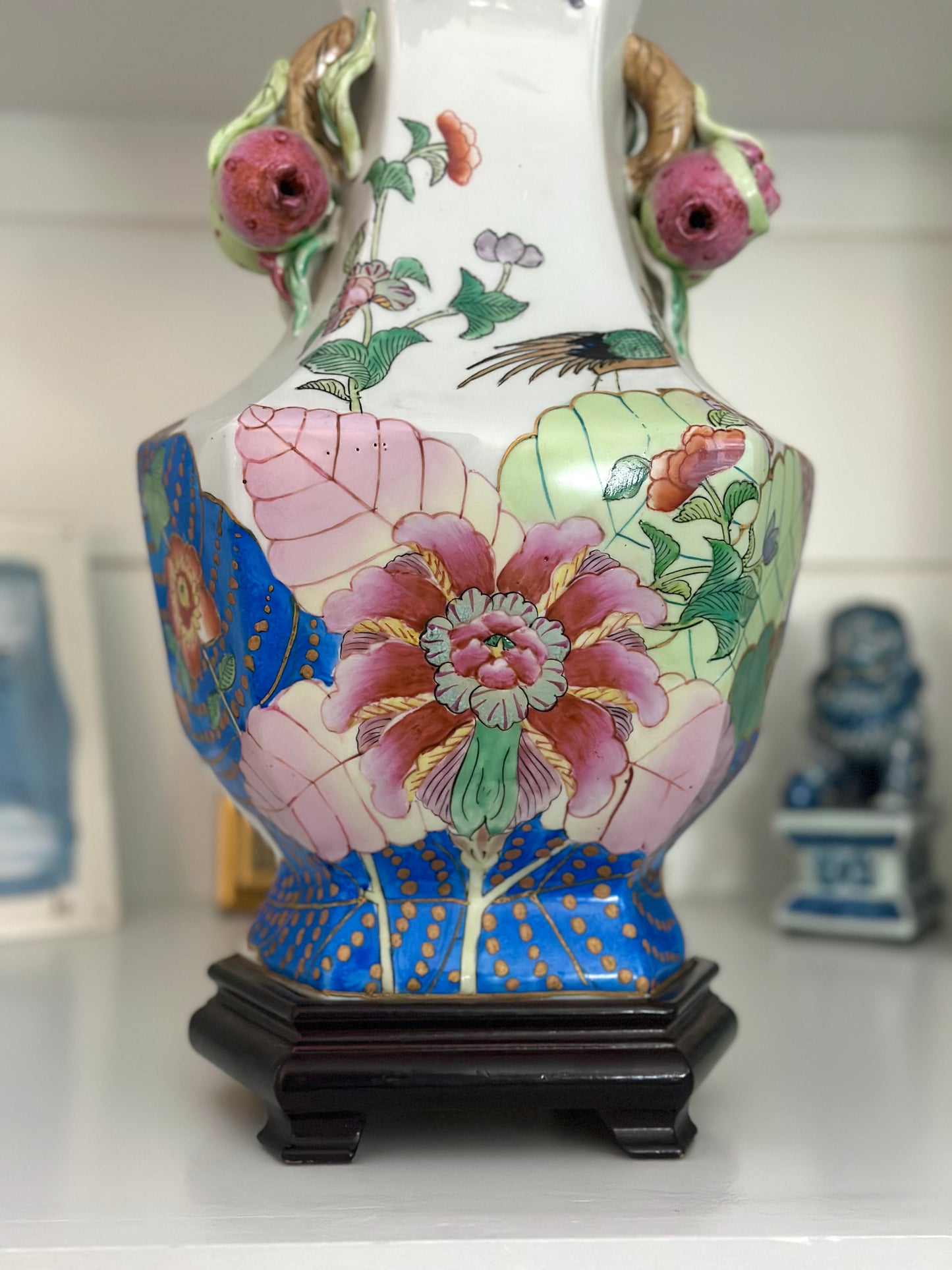 chinoiserie Tobacco Leaf lamp