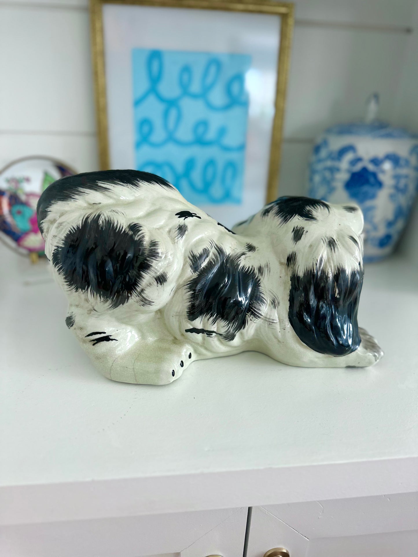 Large Staffordshire dog statue